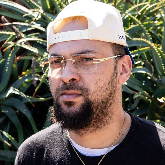 Men's Gem Cut Gold Frame Clear Lens Rectangular Luxury Rimless Hip Hop Glasses - Picture 3 of 4